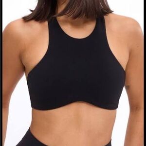 BuffBunny Black High-Neck Sports Bra